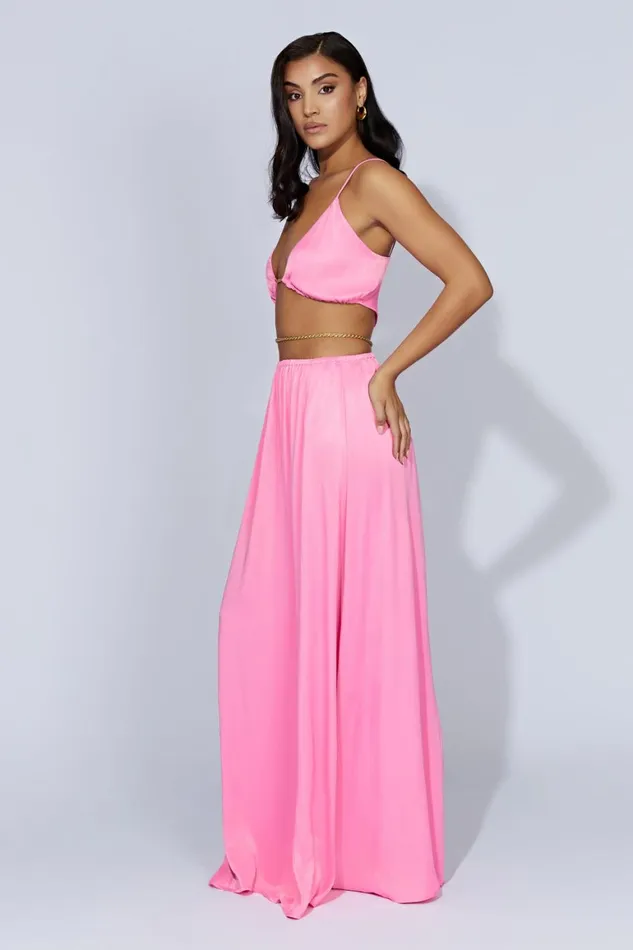 Women Colette Chain Maxi Dress 8211 Bubblegum Pink Bubblegumpink Meshki Bachelorette