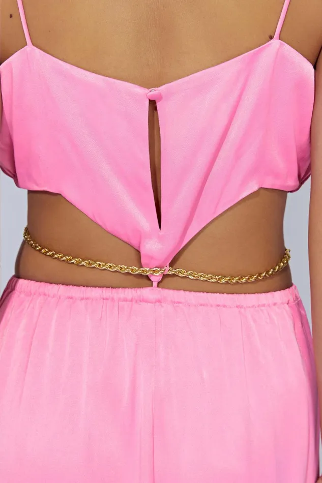 Women Colette Chain Maxi Dress 8211 Bubblegum Pink Bubblegumpink Meshki Bachelorette