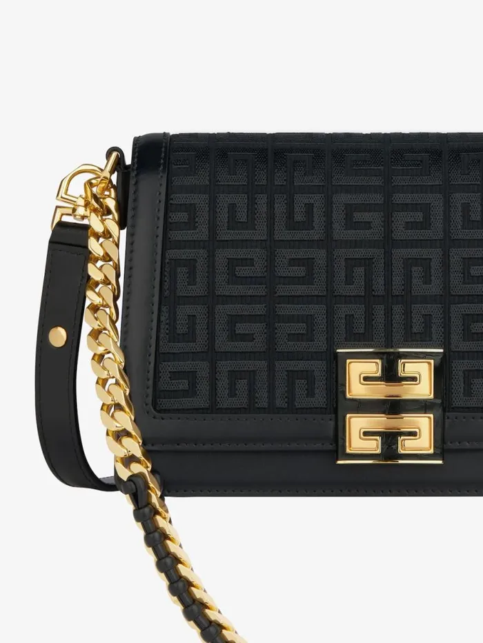 Women Crossbody Bags Givenchy Medium 4G Multicarry Bag In 4G Embroidery Black Women Crossbody Bags Givenchy Medium 4G Multicarry Bag In 4G Embroidery Black