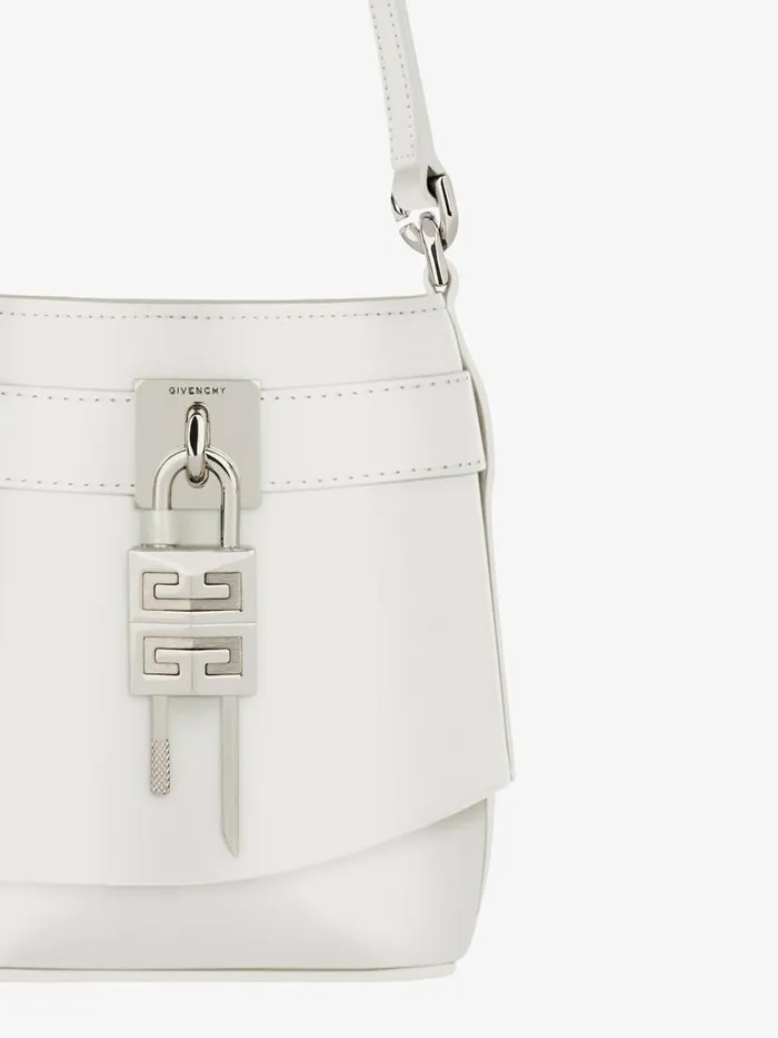 Women Crossbody Bags Givenchy Micro Shark Lock Bucket Bag In Box Leather Ivory Women Crossbody Bags Givenchy Micro Shark Lock Bucket Bag In Box Leather Ivory