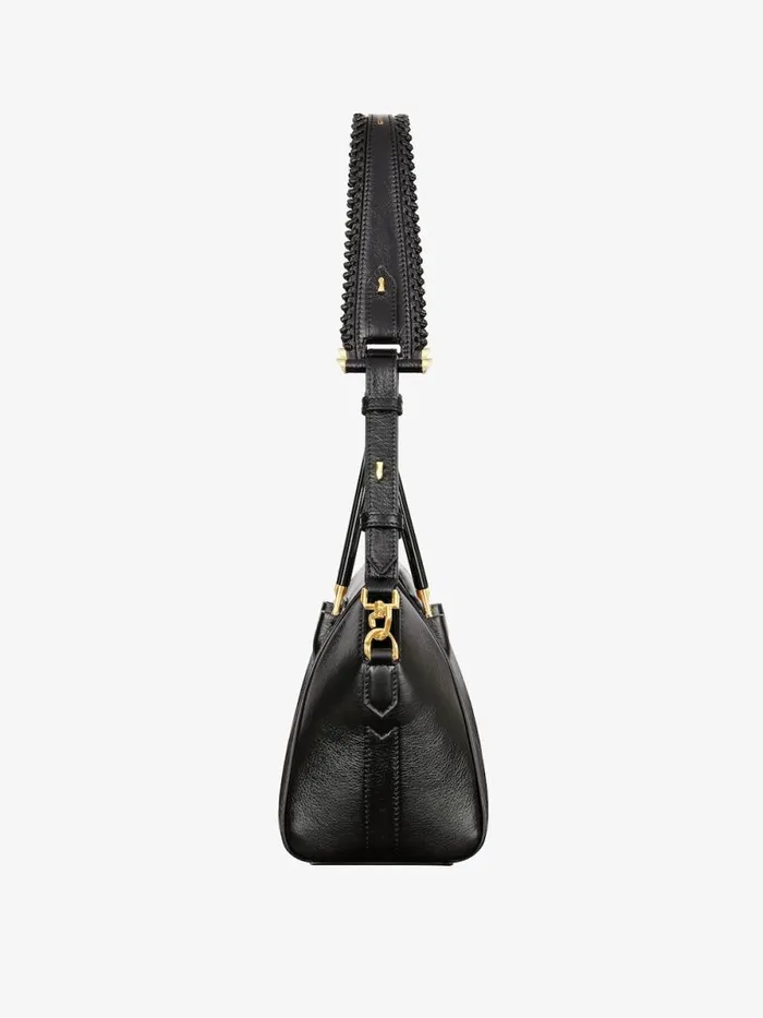 Women Crossbody Bags Givenchy Mini Antigona Bag In Leather With Metal Handles Black