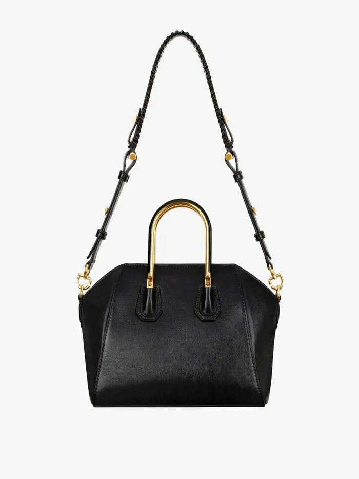 Women Crossbody Bags Givenchy Mini Antigona Bag In Leather With Metal Handles Black