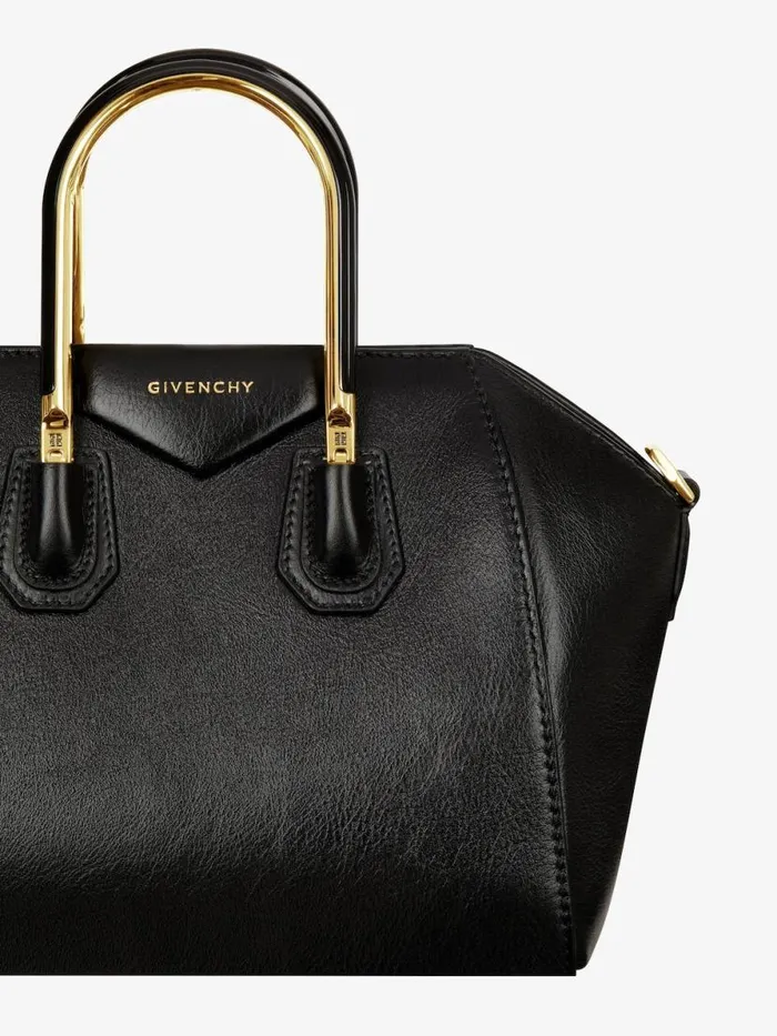 Women Crossbody Bags Givenchy Mini Antigona Bag In Leather With Metal Handles Black