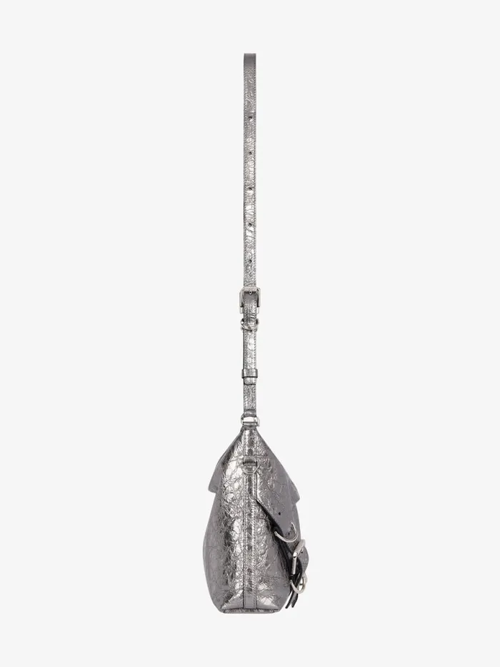 Women Crossbody Bags Givenchy Voyou Crossbody Bag In Laminated Leather Silvery Grey Women Crossbody Bags Givenchy Voyou Crossbody Bag In Laminated Leather Silvery Grey