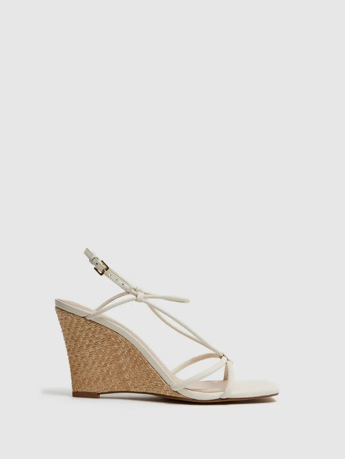Women Daisey Strappy Wedge Heels Black Reiss Heels