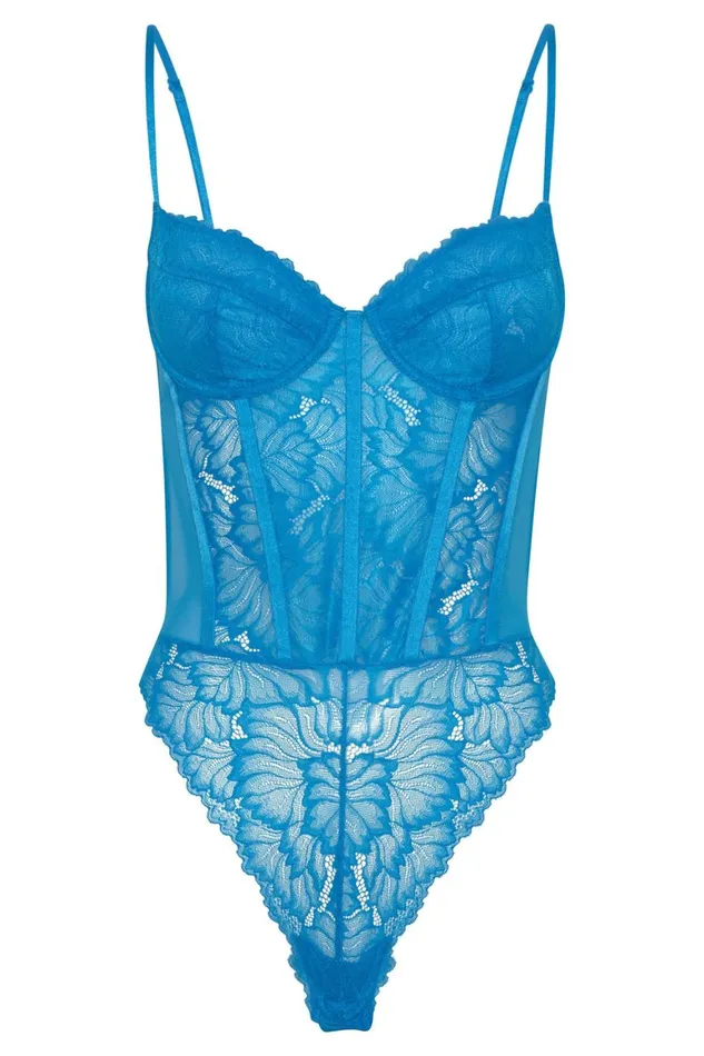 Women Daisy Lace Mesh Bodysuit 8211 Cerulean Blue Ceruleanblue Meshki Bodysuits Women Daisy Lace Mesh Bodysuit 8211 Cerulean Blue Ceruleanblue Meshki Bodysuits