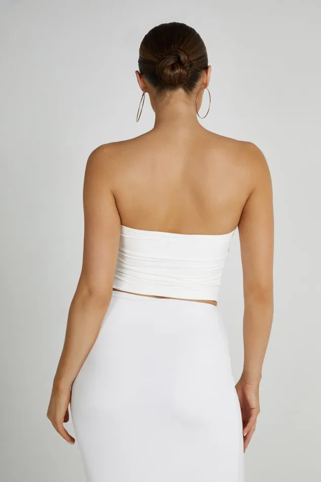Women Dakota Tube Top 8211 White White Meshki Crop Tops