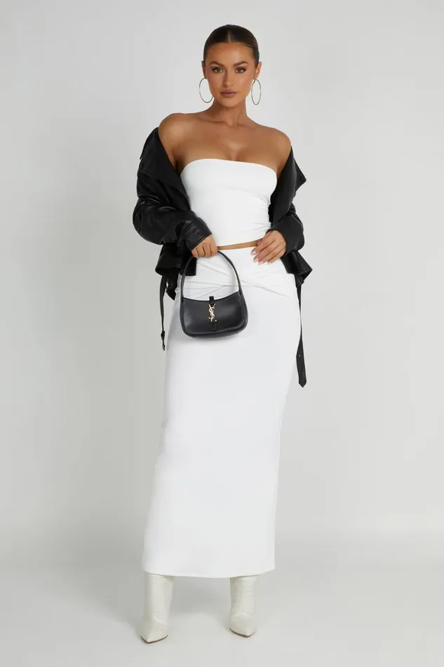 Women Dakota Tube Top 8211 White White Meshki Crop Tops