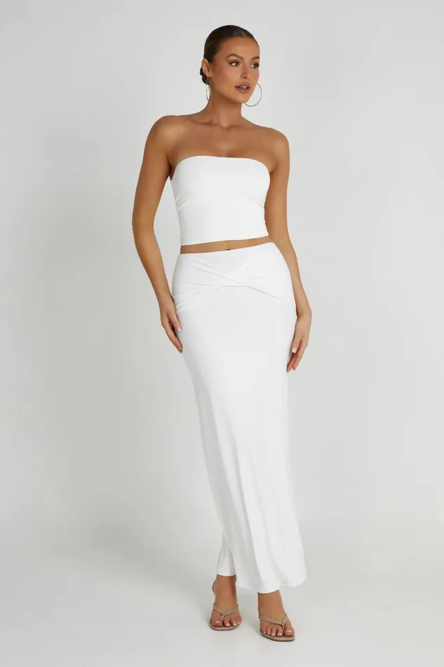 Women Dakota Tube Top 8211 White White Meshki Crop Tops