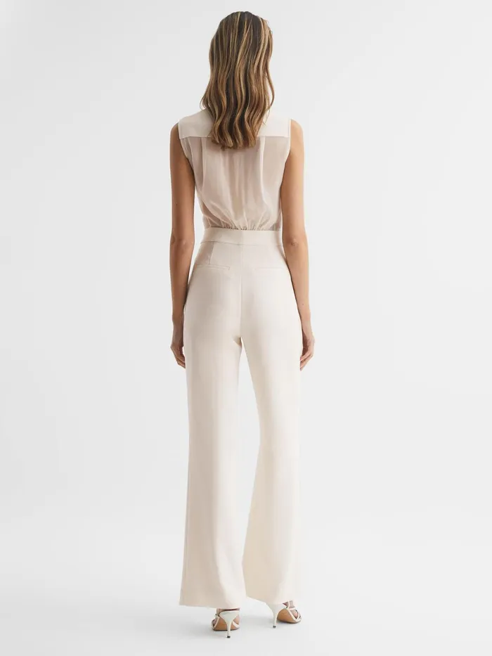 Women Dani Tuxedo Jumpsuit Ivory Reiss Jumpsuits