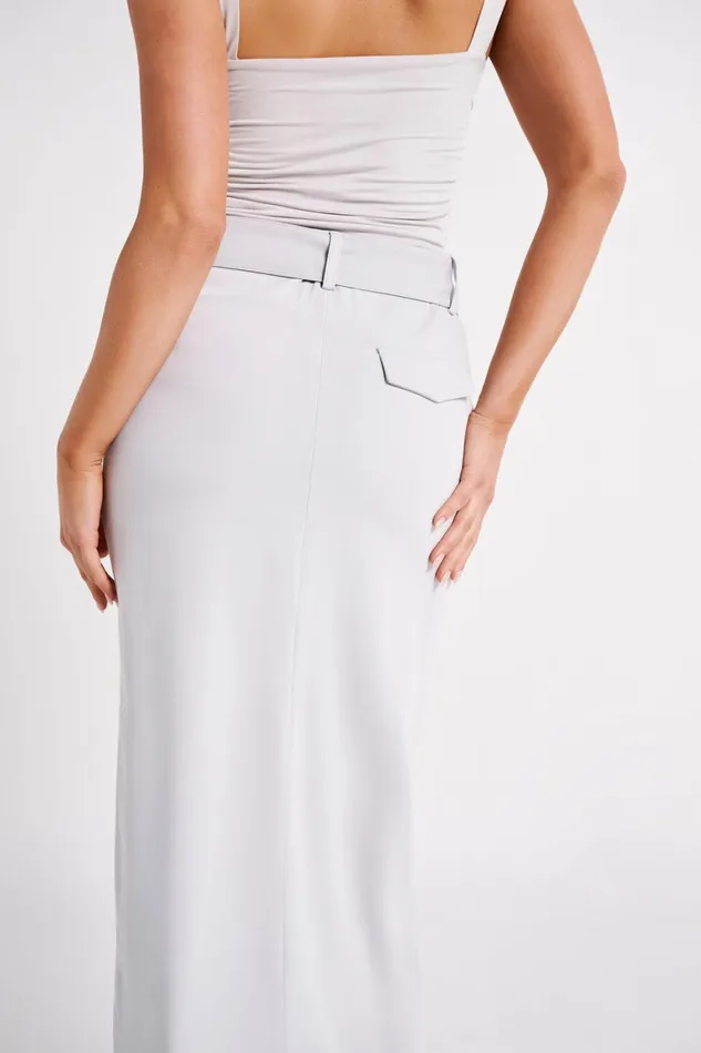 Women Daria Suiting Midi Skirt 8211 Ice Grey Icegrey Meshki Skirts