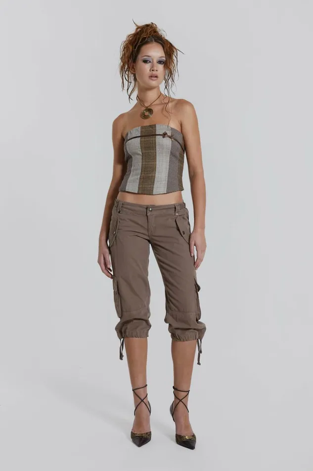 Women Demi Panelled Check Corset Top Multi Jaded London Corsets Women Demi Panelled Check Corset Top Multi Jaded London Corsets