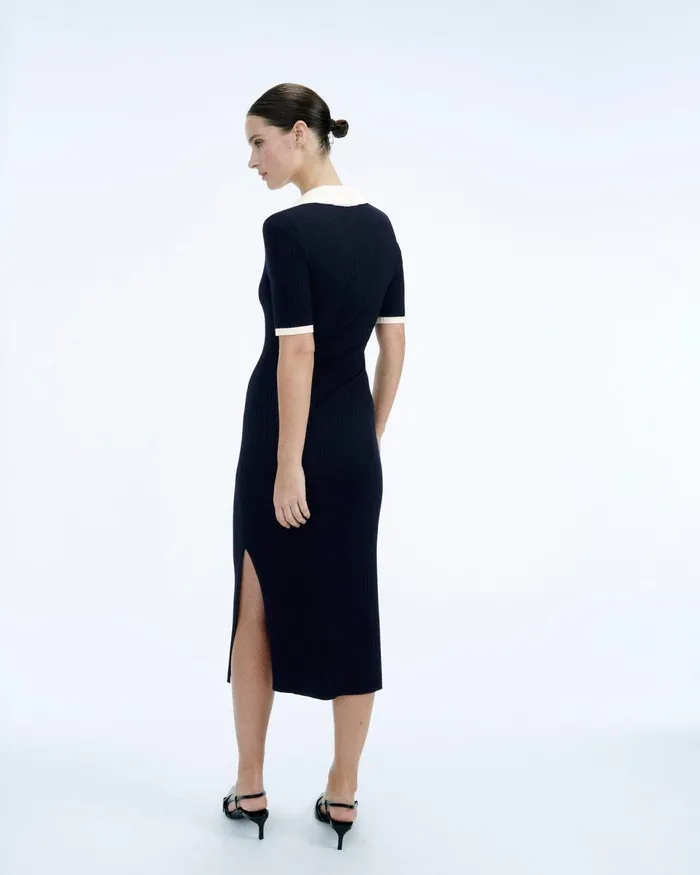 Women Dresses and Jumpsuits From Future Short Sleeve Long Dress Navy