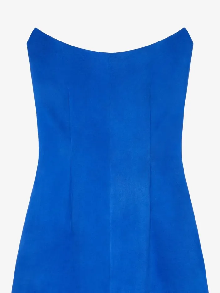 Women Dresses Givenchy Asymmetric Bustier Dress In Suede Iris Purple