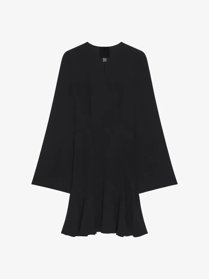 Women Dresses Givenchy Dress In Crepe And Satin With 4G Liquid Detail Black