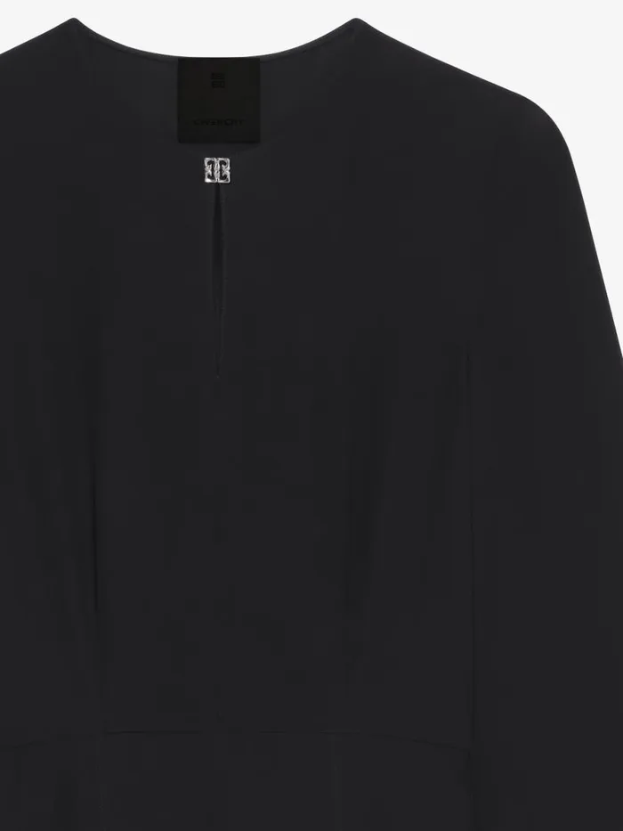 Women Dresses Givenchy Dress In Crepe And Satin With 4G Liquid Detail Black