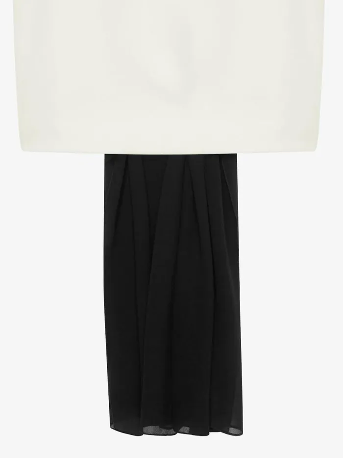 Women Dresses Givenchy Evening Bustier Draped Dress In Crepe With Silk Train Ivory