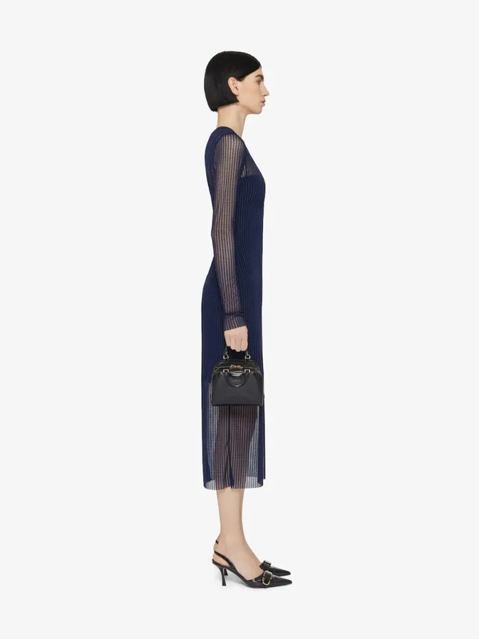 Women Dresses Givenchy Polka Dots Dress In Tulle Navy