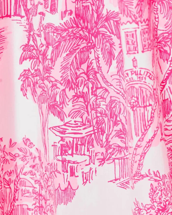 Women Dresses Lilly Pulitzer Amrita Cotton Shirtdress Resort White Pb Anniversary Toile