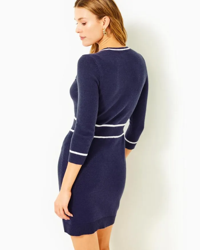 Women Dresses Lilly Pulitzer Danley Sweater Dress Low Tide Navy