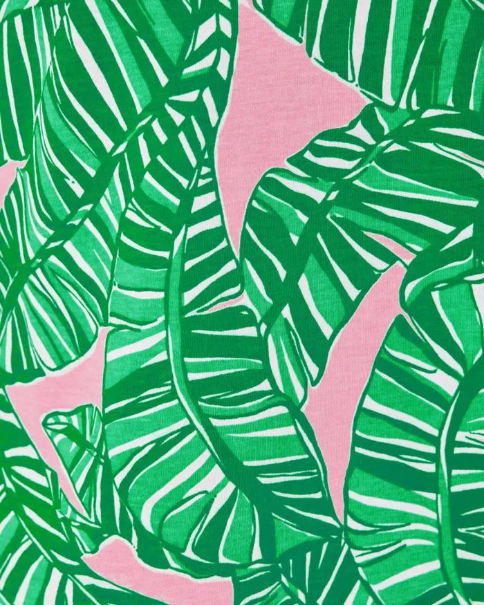 Women Dresses Lilly Pulitzer Hallie Short Sleeve Dress Conch Shell Pink Lets Go Bananas