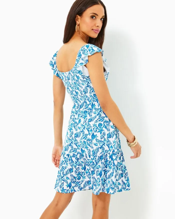 Women Dresses Lilly Pulitzer Ritamarie Ruffle Dress Resort White Flora Faille Women Dresses Lilly Pulitzer Ritamarie Ruffle Dress Resort White Flora Faille