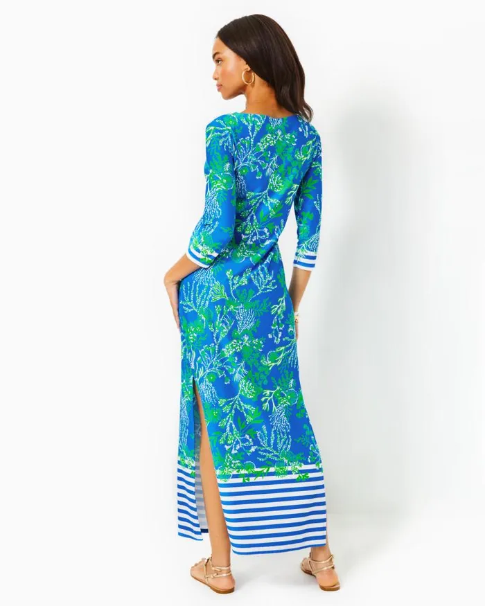 Women Dresses Lilly Pulitzer UPF 50 ChillyLilly Seralina Maxi Dress Briny Blue A Bit Salty Engineered Chillylilly Women Dresses Lilly Pulitzer UPF 50 ChillyLilly Seralina Maxi Dress Briny Blue A Bit Salty Engineered Chillylilly