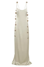 Women Elenora Rose Gown 8211 Champagne Champagne Meshki Maxi Dresses