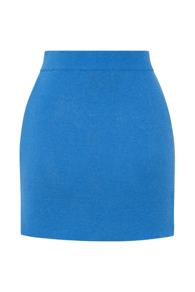 Women Esme Knit Mini Skirt 8211 Azure Blue Azureblue Meshki Skirts Women Esme Knit Mini Skirt 8211 Azure Blue Azureblue Meshki Skirts