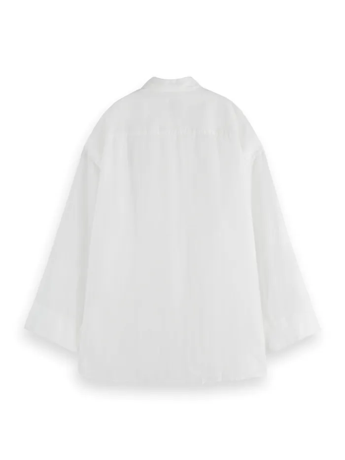 Women Essential LINEN SHIRT Black Scotch and Soda Blouses and Shirts