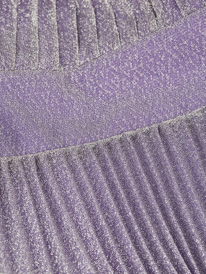 Women Evelia Halston Shimmer Pleated Midi Dress Lilac Reiss Dresses