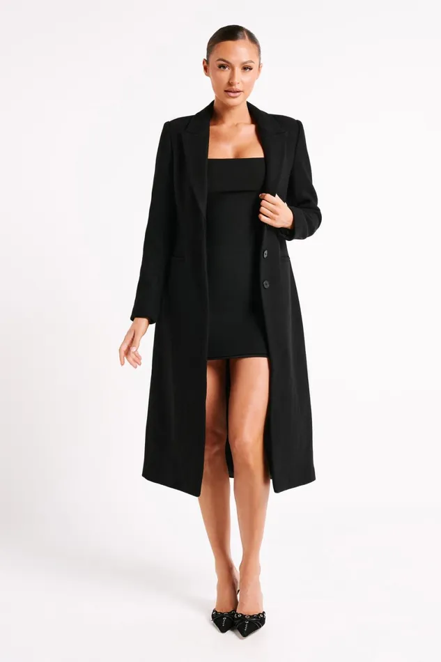 Women Frida Crepe Mini Dress 8211 Black Black Meshki Mini Dresses