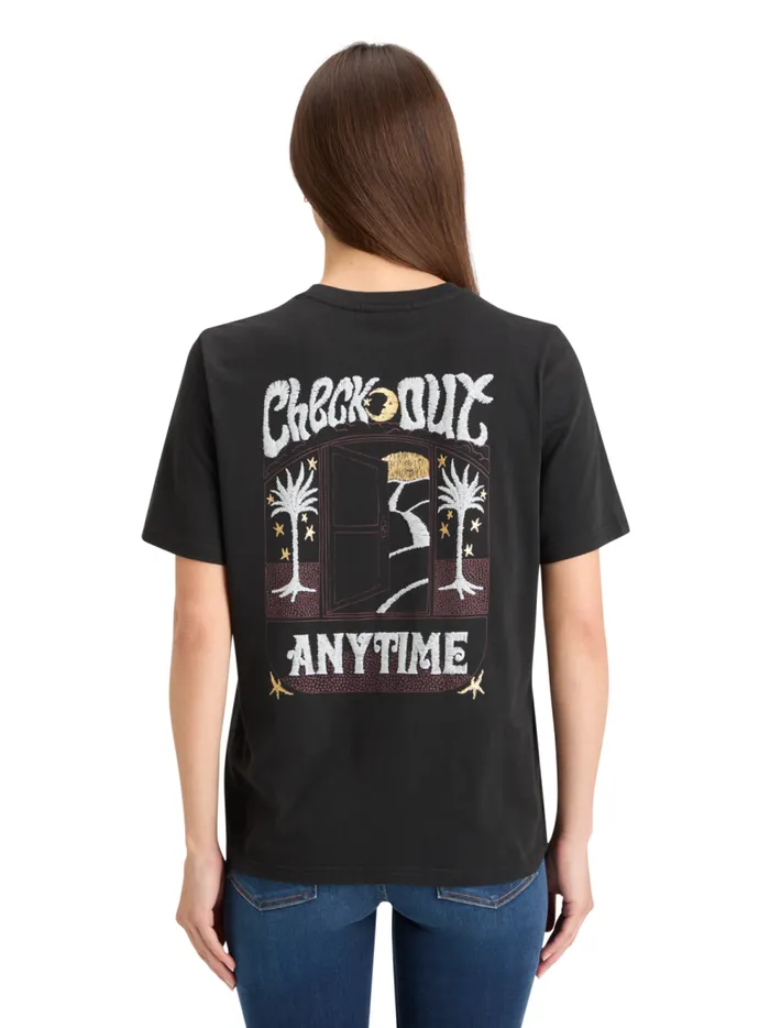 Women FRONT BACK FESTIVE ARTWORK RELAXED FIT TSHIRT Evening Black Scotch and Soda Tops and TShirts Women FRONT BACK FESTIVE ARTWORK RELAXED FIT TSHIRT Evening Black Scotch and Soda Tops and TShirts