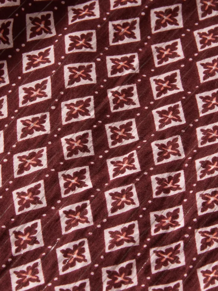 Women Gia Block Print Pull On Pant Geo Flower Bordeaux Scotch and Soda Pants Women Gia Block Print Pull On Pant Geo Flower Bordeaux Scotch and Soda Pants