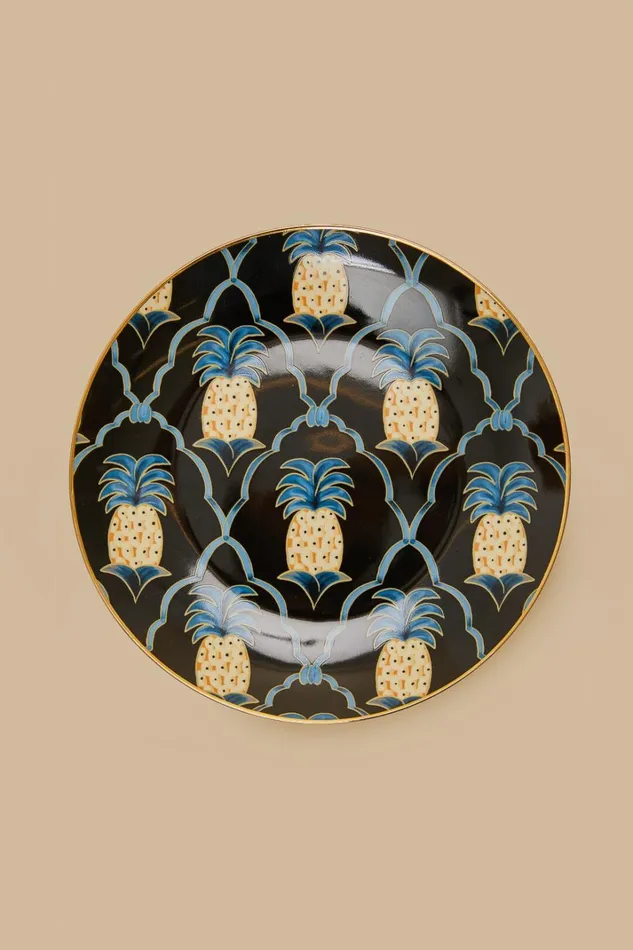 Women Gifts Farm Rio Romantic Pineapple Dessert Plate