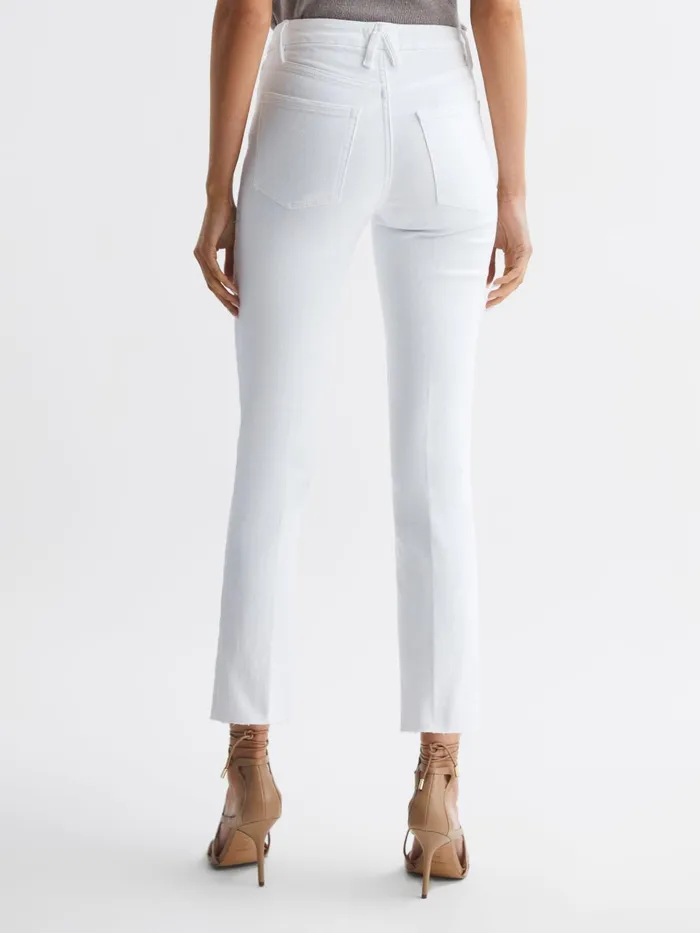 Women Good American Straight Leg Skinny Jeans White Reiss Jeans
