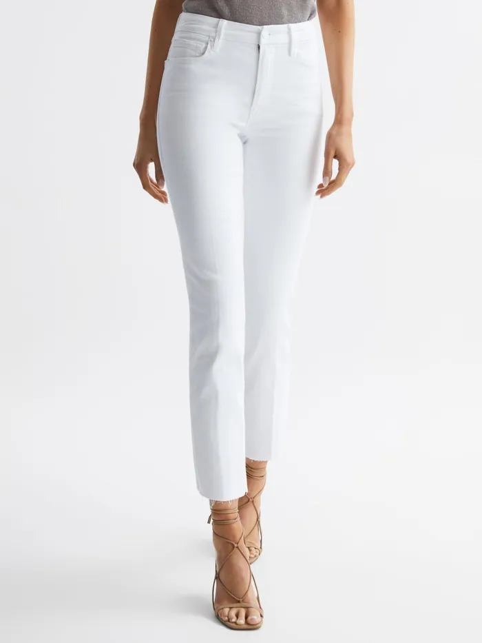 Women Good American Straight Leg Skinny Jeans White Reiss Jeans