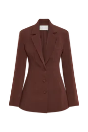 Women Greer Hourglass Suiting Blazer 8211 Dark Chocolate Darkchocolate Meshki Blazers