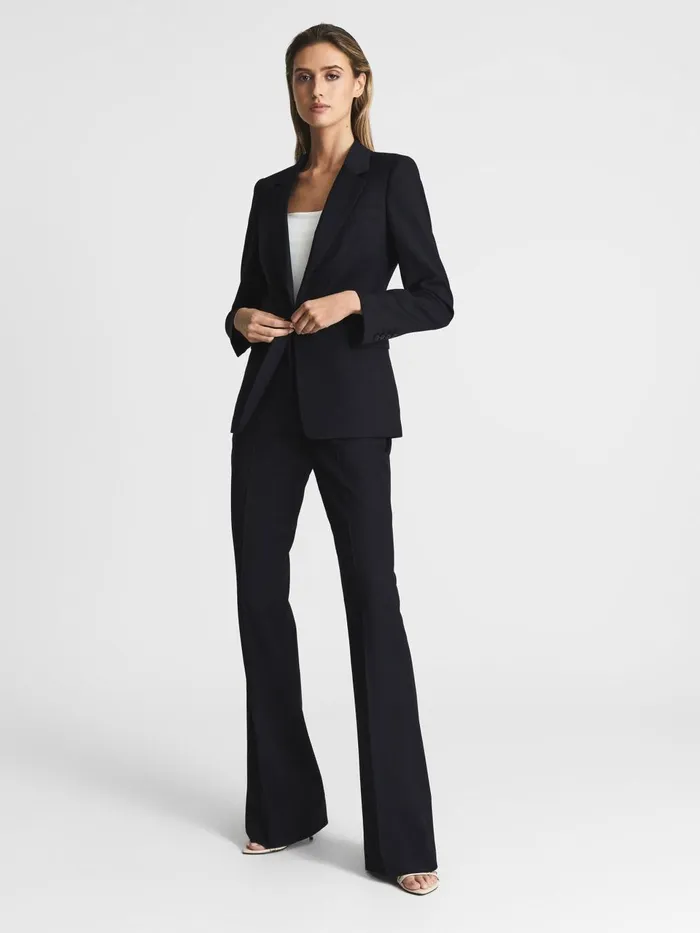 Women Haisley Single Breasted Blazer Black Reiss Suits and Tailoring
