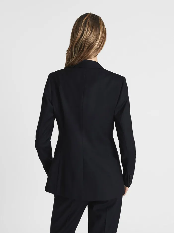 Women Haisley Single Breasted Blazer Black Reiss Suits and Tailoring