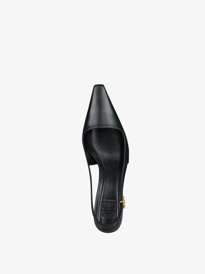 Women Heels Givenchy G Cube Slingback Pumps In Leather Black Women Heels Givenchy G Cube Slingback Pumps In Leather Black