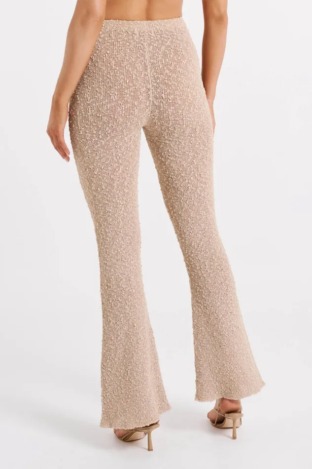 Women Irma Flared Boucle Pants 8211 Wheat Wheat Meshki Pants