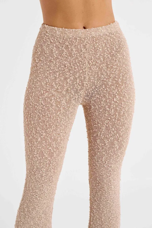 Women Irma Flared Boucle Pants 8211 Wheat Wheat Meshki Pants