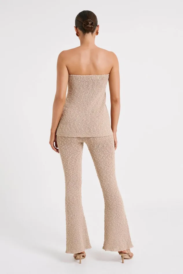 Women Irma Flared Boucle Pants 8211 Wheat Wheat Meshki Pants