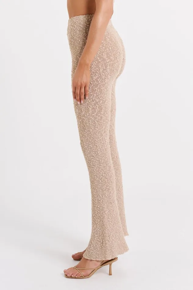 Women Irma Flared Boucle Pants 8211 Wheat Wheat Meshki Pants