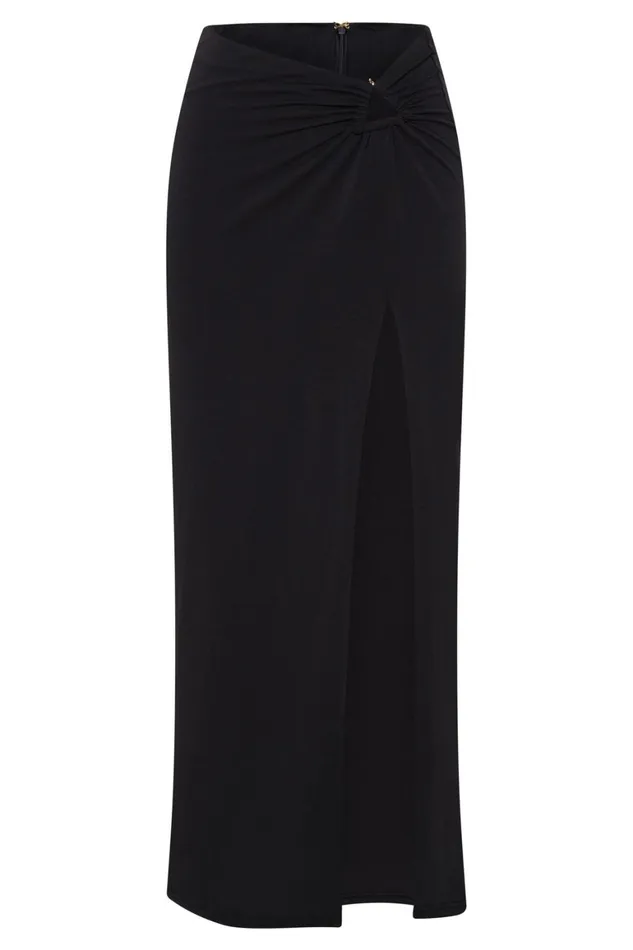Women Jacqui Side Split Maxi Skirt 8211 Black Black Meshki Skirts Women Jacqui Side Split Maxi Skirt 8211 Black Black Meshki Skirts