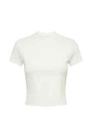 Women Jeanie Longline TShirt 8211 White White Meshki Basic Tops
