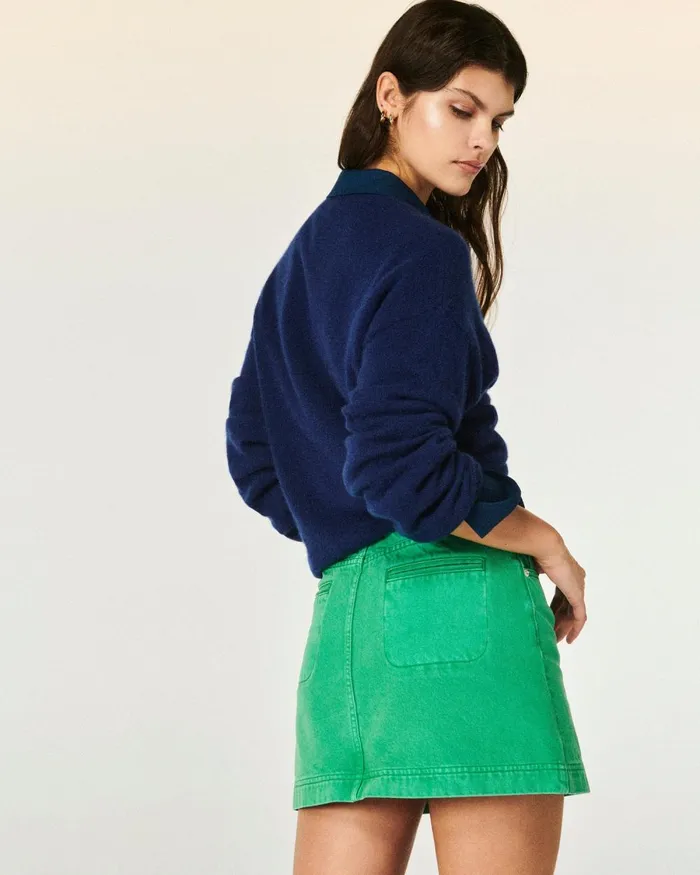 Women Jeans From Future Mini Skirt Tropical Green