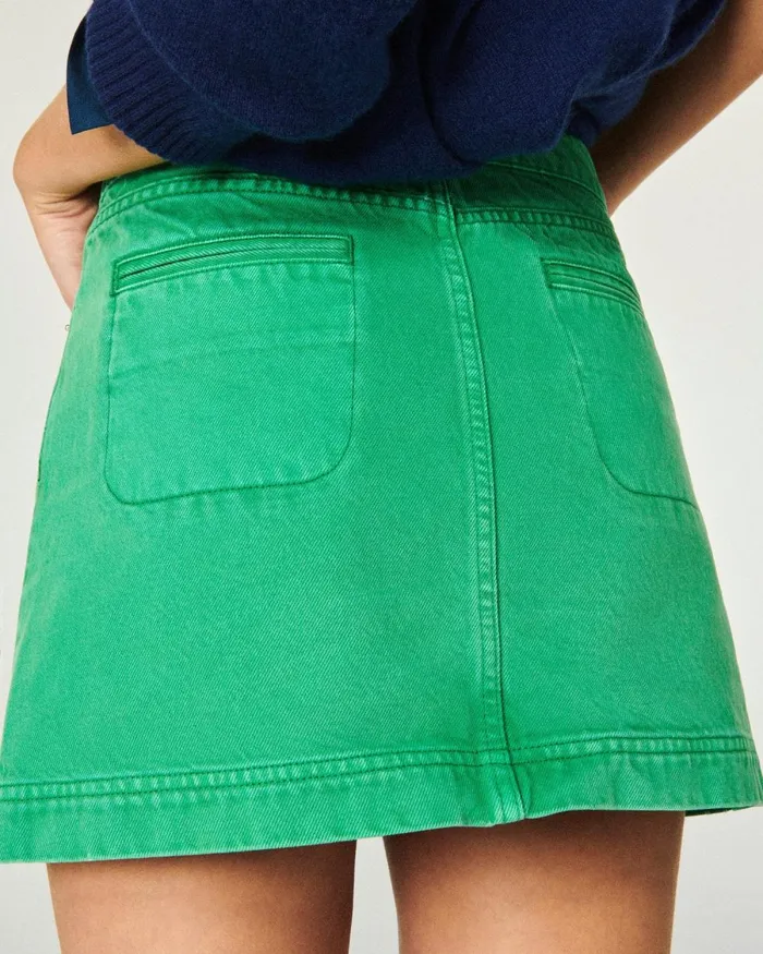 Women Jeans From Future Mini Skirt Tropical Green