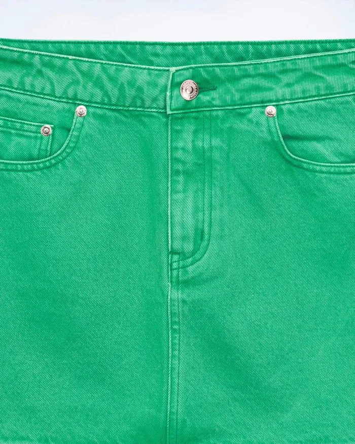 Women Jeans From Future Mini Skirt Tropical Green